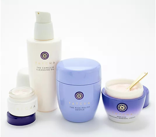 TATCHA The Classic 4-Piece Face and Eye Skincare Ritual - QVC.com | QVC