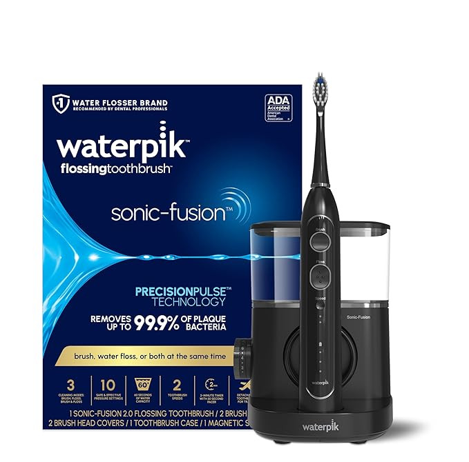 Waterpik Sonic-Fusion 2.0 Professional Flossing Electric Toothbrush with Water Flosser Combo In O... | Amazon (US)