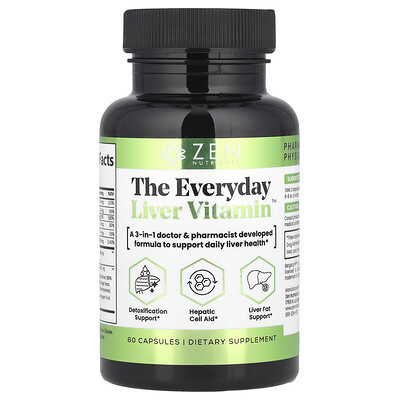 Zen Nutrients, The Everyday Liver Vitamin™, 60 Capsules | iHerb