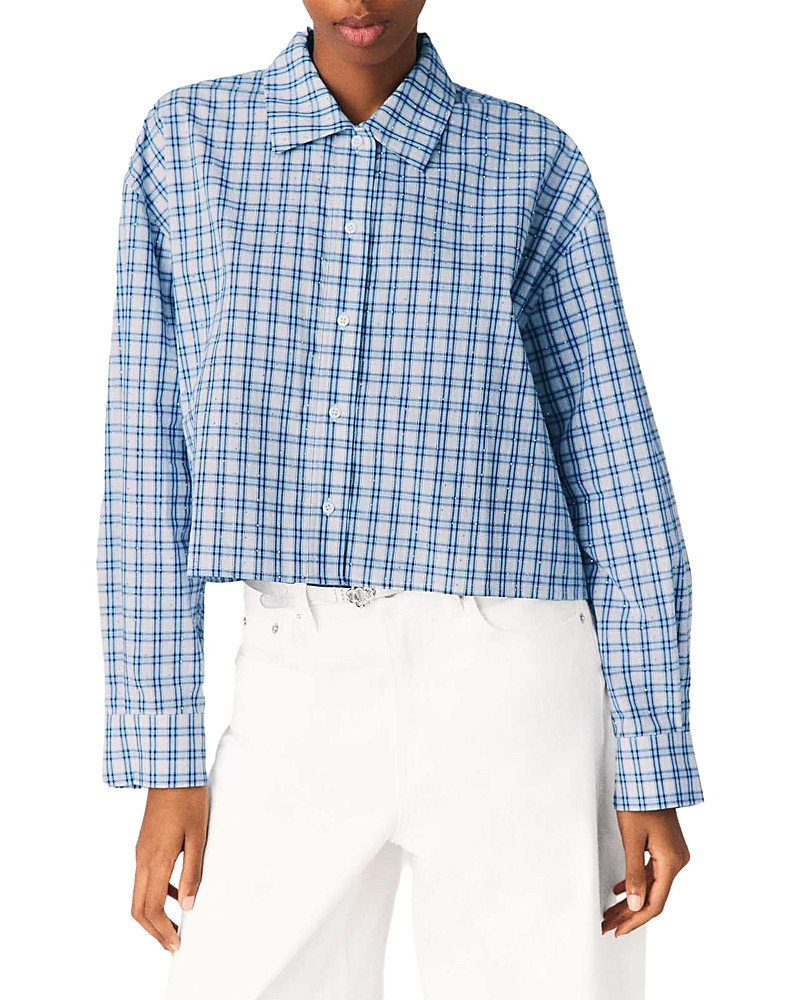 Maje Rhinestone Shirt with Removable Tie | Bloomingdale's (US)