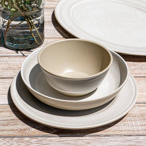 45oz Melamine and Bamboo Dinner Bowl White - Threshold™ | Target