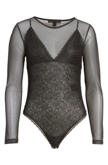 Click for more info about AllSaints Nyla Mesh & Lace Bodysuit | Nordstrom