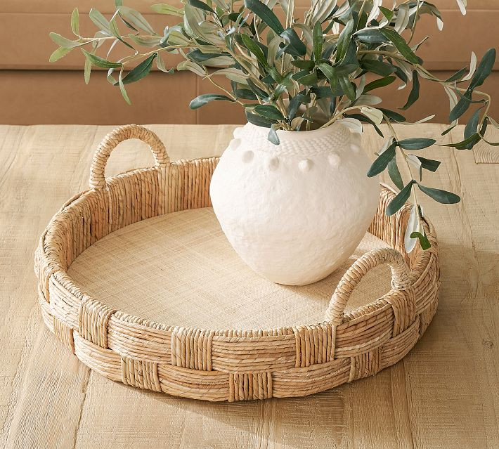 Checkered Basket Weave Tray | Pottery Barn (US)