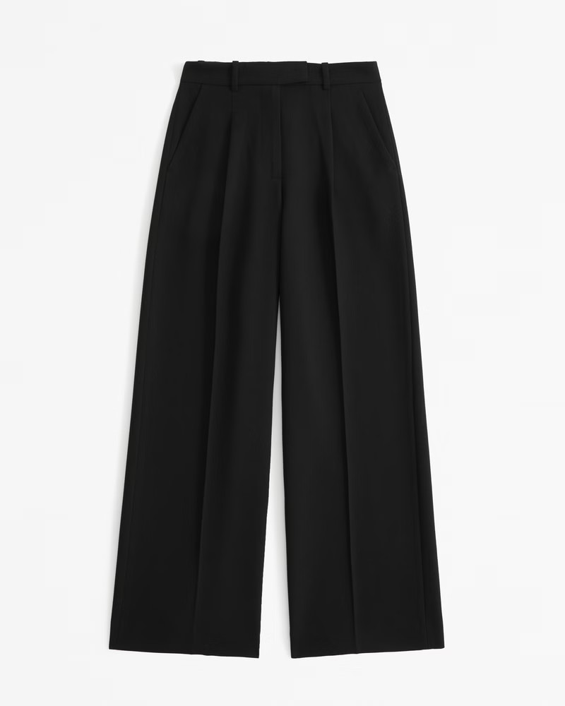 Women's A&F Harper Tailored Ultra Wide Leg Pant | Women's Bottoms | Abercrombie.com | Abercrombie & Fitch (US)