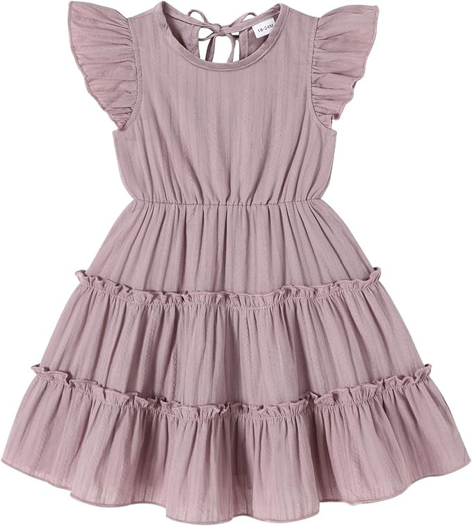 YOUNGER TREE Toddler Dress Baby Girl Summer Clothes Ruffle Sleeve Smock Beach Boho Dresses Sundre... | Amazon (US)