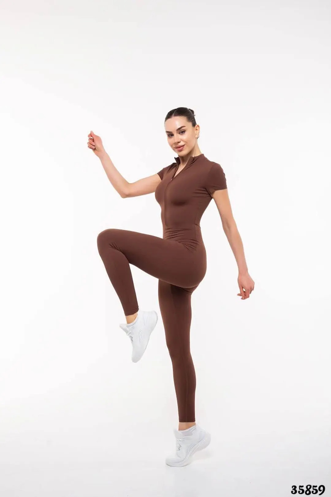 Gray & Caramel Brown Jumpsuit for Women | Stretchy One-piece Outfit | Comfortable Everyday Wear |... | Etsy (US)