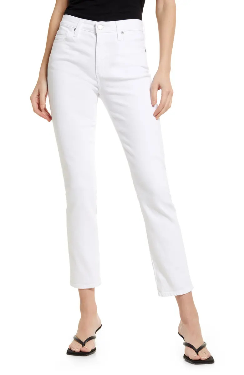Mari High Rise Slim Straight Leg Crop Jeans | Nordstrom