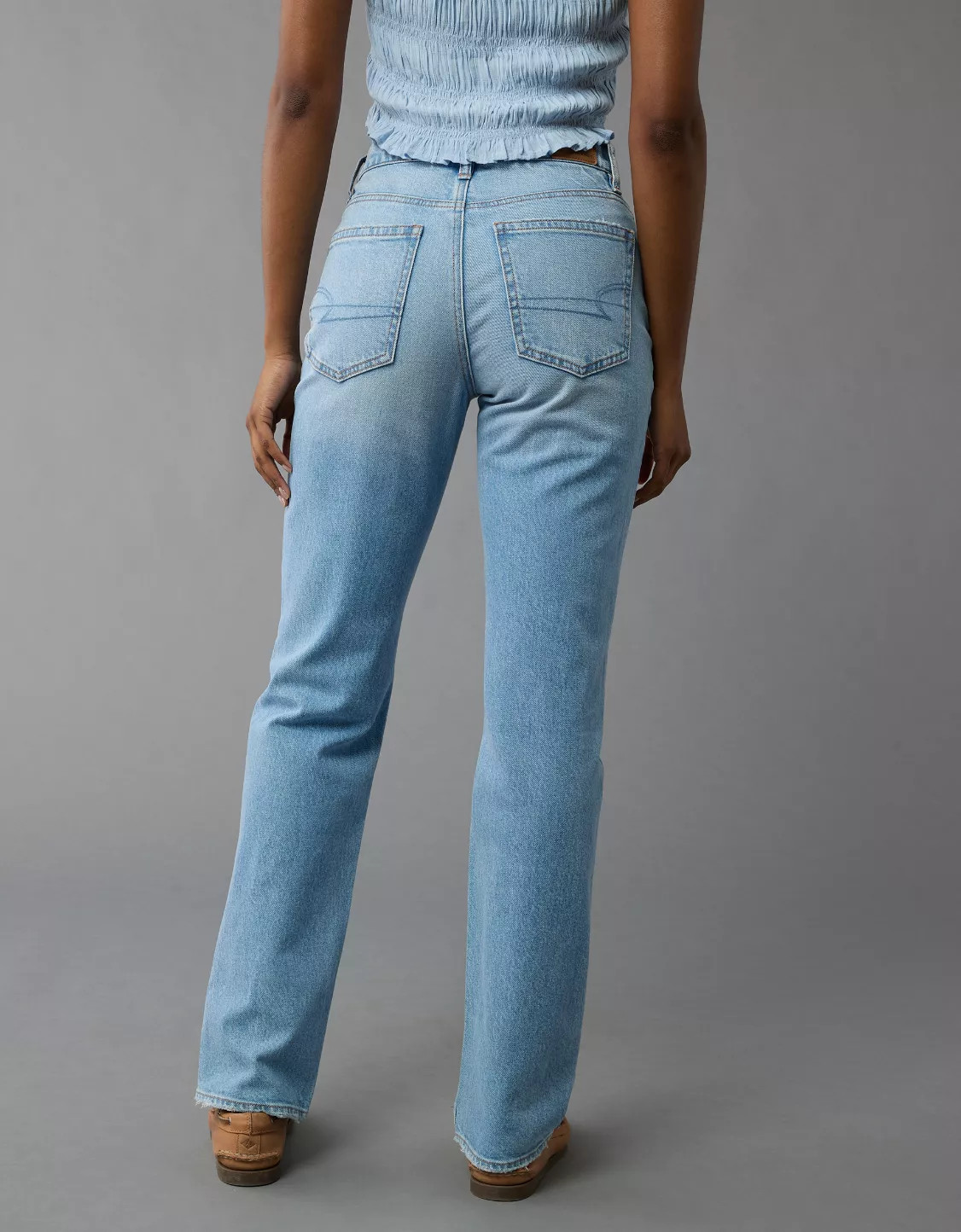 AE Stretch Super High-Waisted Straight Jean | American Eagle Outfitters (US & CA)