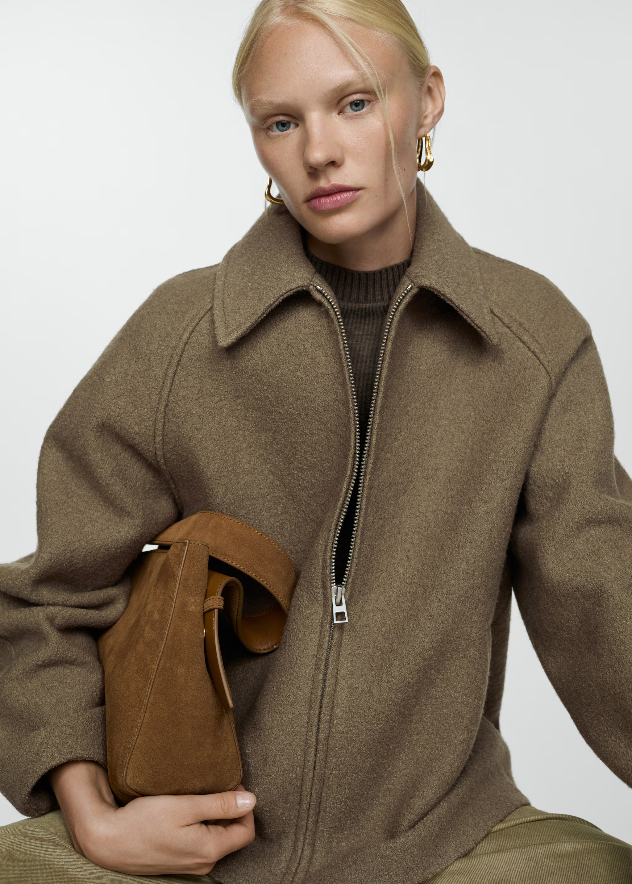 Pocketed wool-blend jacket - Women | MANGO USA | Mango (US/MX/AU)