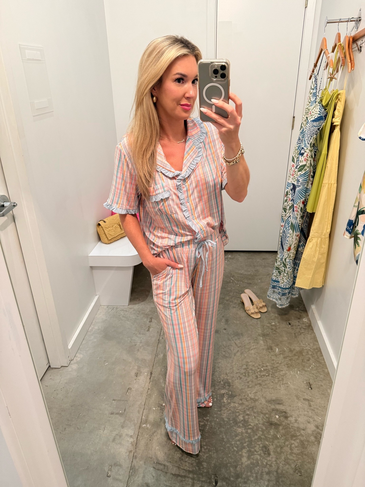 THE SOFTEST PAJAMA SET! Comes with a matching mask too!  Wearing size small! Use code KRISTY15 for 15% off your order. 

#summerpjs #cutepajamas #summerstyle #softpjs #vacationstyle

#LTKootd #LTKmomlife #LTKOver40