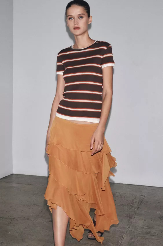 DOUBLE STRIPE T-SHIRT | Zara US