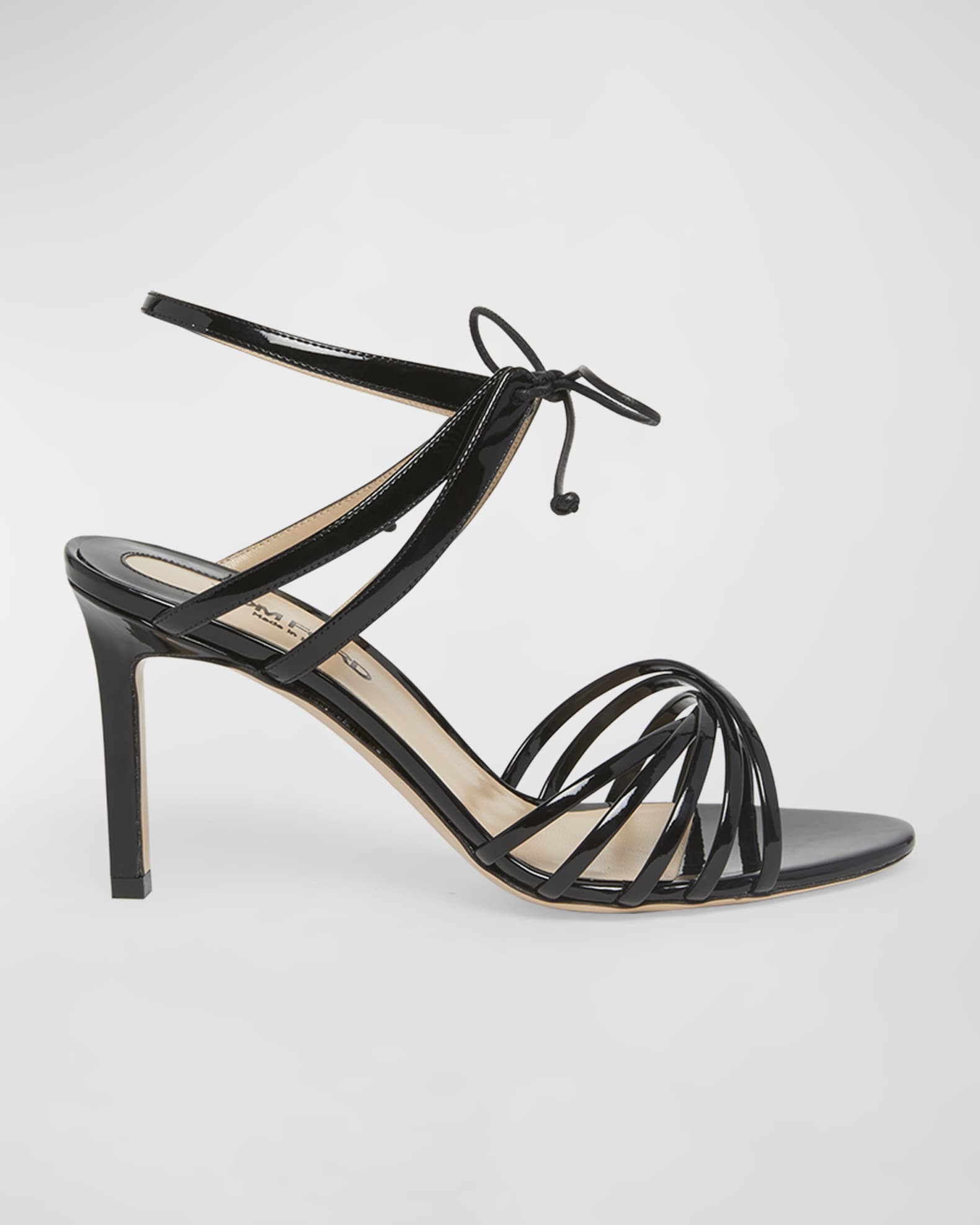 TOM FORD Angelica Strappy Patent Ankle-Tie Sandals | Neiman Marcus
