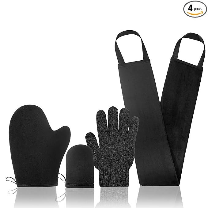 Self Tanning Mitt Set Includes Self Tanner Mitt Mini Tanning Glove Treatment Details Exfoliating ... | Amazon (US)