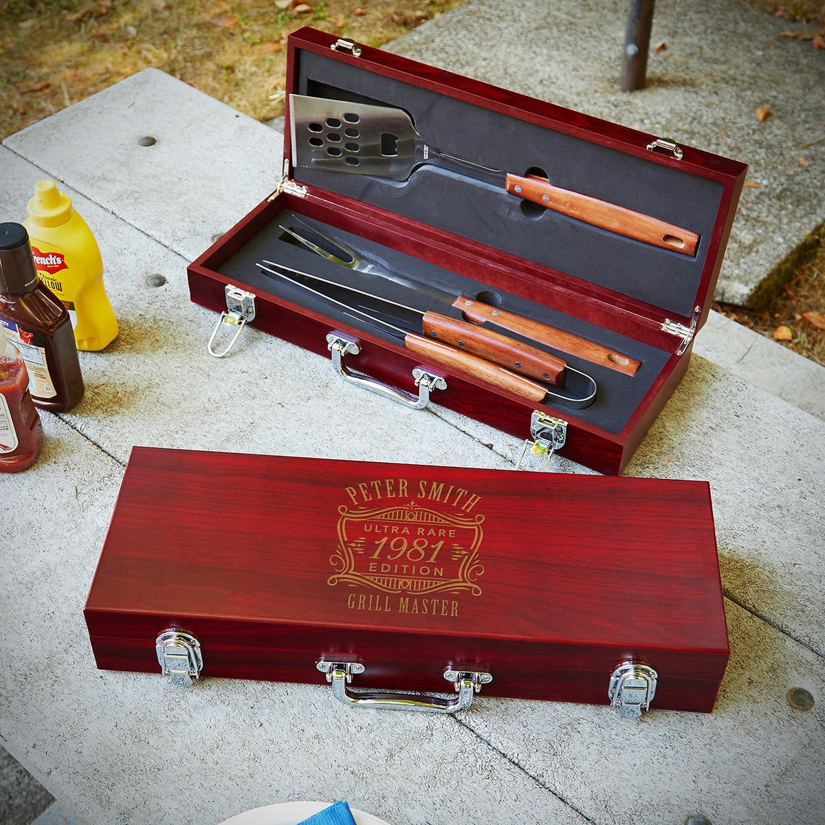 Personalized Set of Grilling Tools | HomeWetBar.com