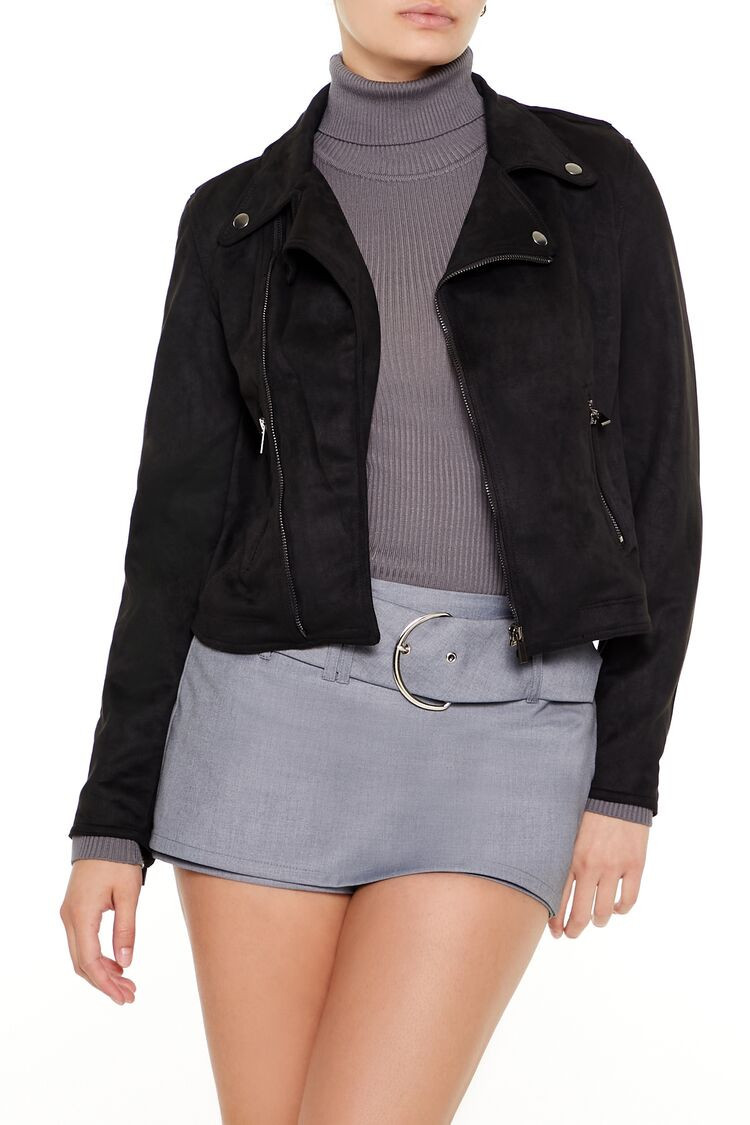 Faux Suede Moto Jacket | Forever 21