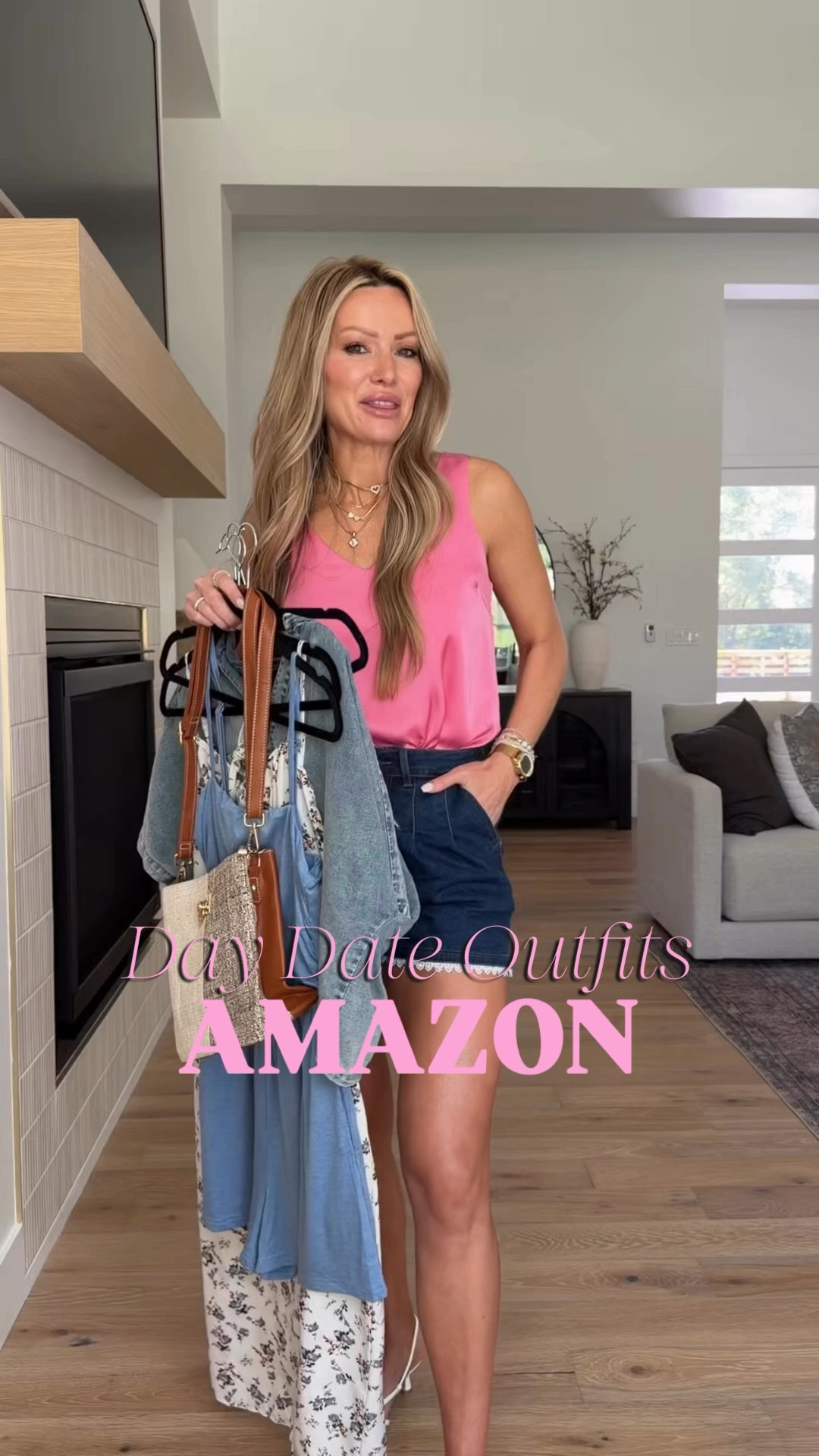 Amazon day date outfits I can’t stop wearing lately 💛✨ (and they’re all SO easy to style) comment AMAZON and I’ll send you the details 

You know those outfits that make you feel instantly put together without trying? This is that lineup. Think neutral chic, flattering fits, and effortless pieces you can wear on repeat.

Pink tank + tailored denim shorts, the cutest little shoulder bag, strappy heels
Easy blue mini dress, lightweight and breathable, throw-on-and-go outfit, neutral accessories
Denim romper, cinched waist, elevated casual vibe, perfect one-and-done look
Floral midi dress, soft feminine feel, flattering slit detail, easy daytime to dinner outfit

Perfect for coffee dates, brunch, errands, or vacation days when you still want to look cute but comfy. These are the kind of affordable Amazon finds that look way more expensive than they are.

Saving you time, money, and outfit stress 🤍

#AmazonOutfits #DayDateOutfit #AffordableFashionFinds #AmazonStyle #NeutralChic