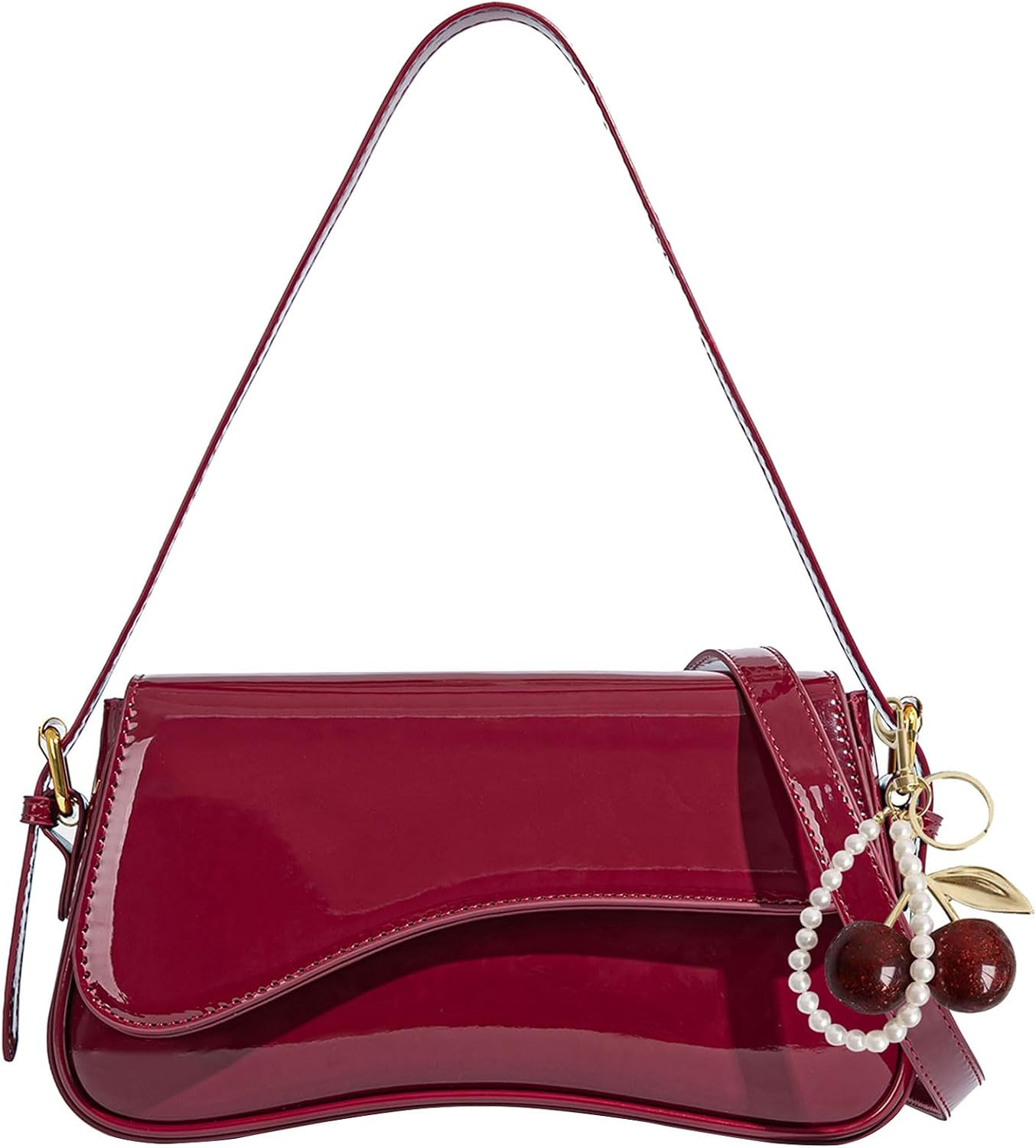 Purse for Women Hobo Bags with Cherry Pendant Crossbody Shoulder Bag | Amazon (US)