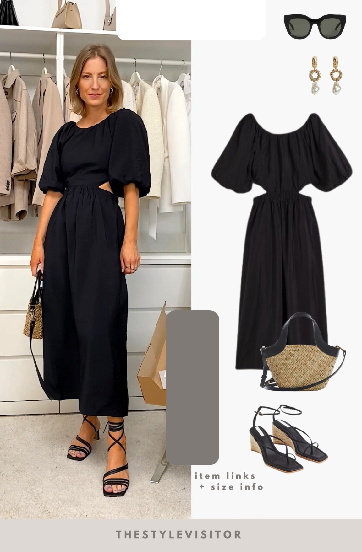 Another black holiday dress with cut outs! Wearing xs and fits well, maybe length wise a little short (5’7/171). Added some fun holiday accessories which have just arrived. Read the size guide/size reviews to pick the right size.

Leave a 🖤 to favorite this post and come back later to shop 

#holiday outfit 

#LTKeurope #LTKstyletip #LTKSeasonal