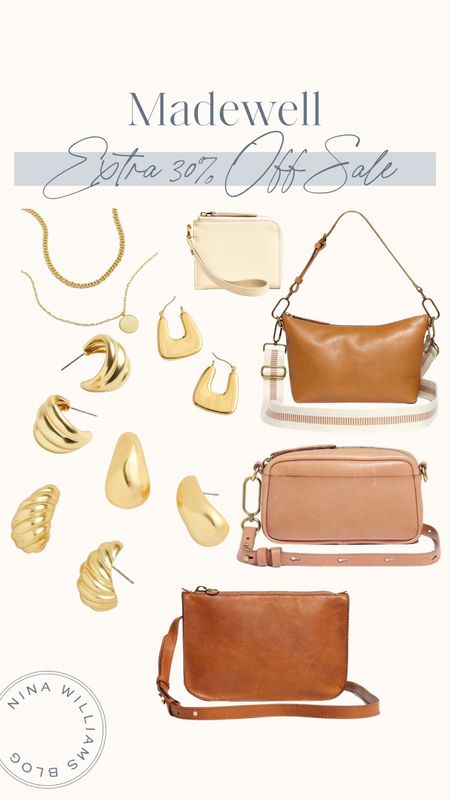 Madewell Sale!  Leather bags - gold accessories - gold earrings - gold necklace - Mother’s Day gift guide - crossbody purse 

#LTKfindsunder100 #LTKitbag #LTKxMadewell