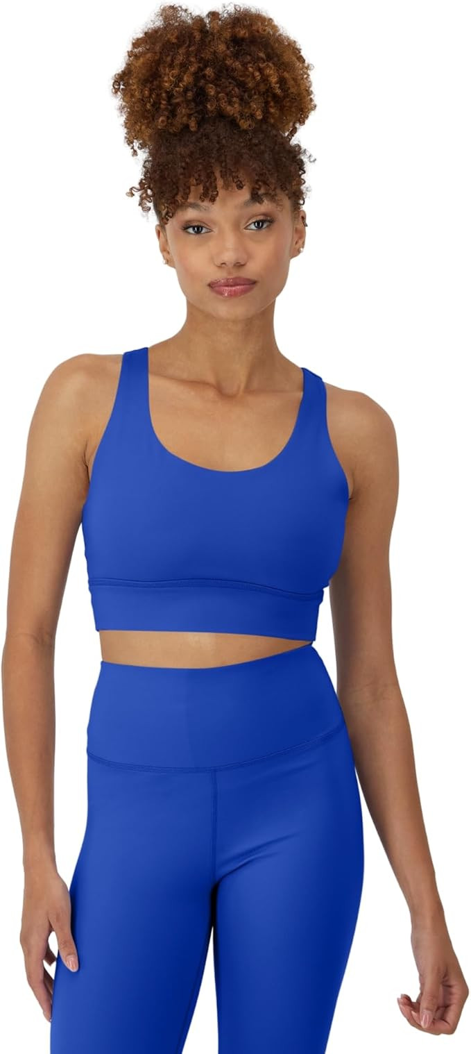 Hanes Womens Sports Bra, Moves Racerback Crop Top Yoga Bras for Women, Stretch Sports Crop Top wi... | Amazon (US)
