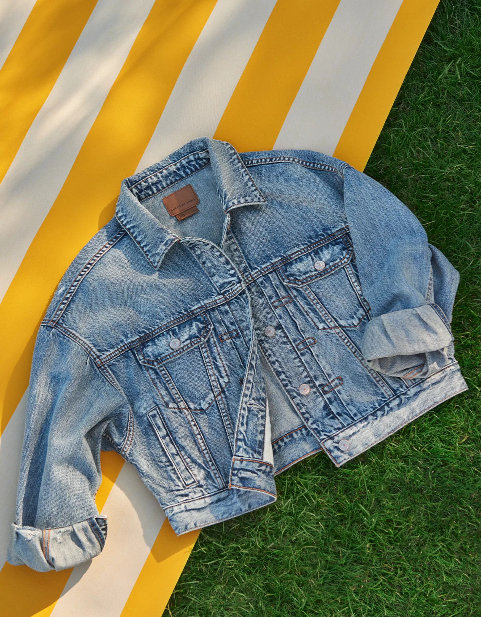 AE Cropped Denim Jacket | American Eagle Outfitters (US & CA)