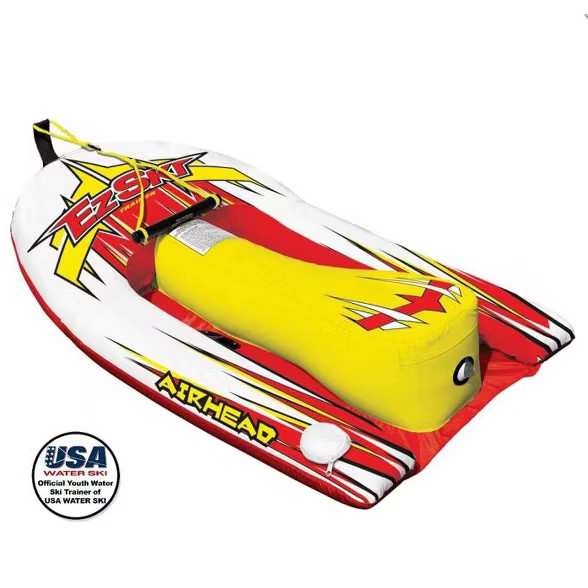Airhead AHEZ-200 Big EZ Ski Inflatable Water Skiing Training Towable Lake Tube with Wooden Water ... | Target