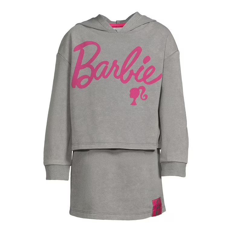 Barbie Toddler Girls Hoodie and Skirt Set, 2-Piece, Sizes 2T - 5T | Walmart (US)
