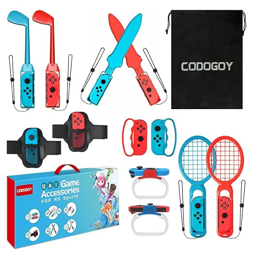 Switch Sports Accessories - CODOGOY 12 in 1 Switch Sports Accessories Bundle for Nintendo Switch ... | Amazon (US)