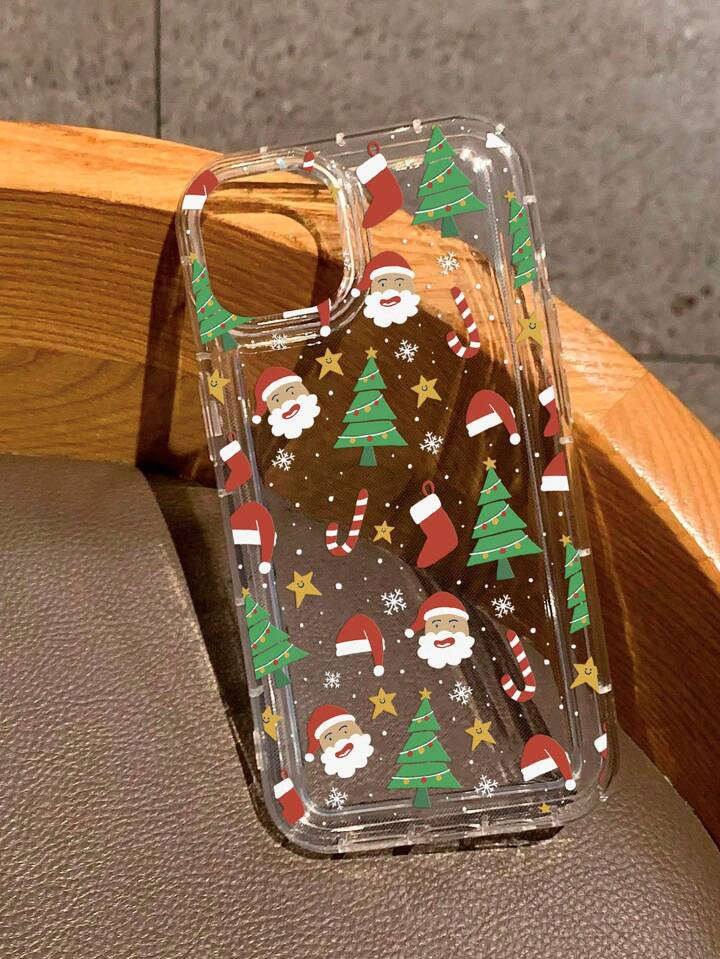 Ariqdhaksinargha 1 Stück hoch Transparent Handyhülle mit mit Weihnachten Cartoon Muster, Muster... | SHEIN