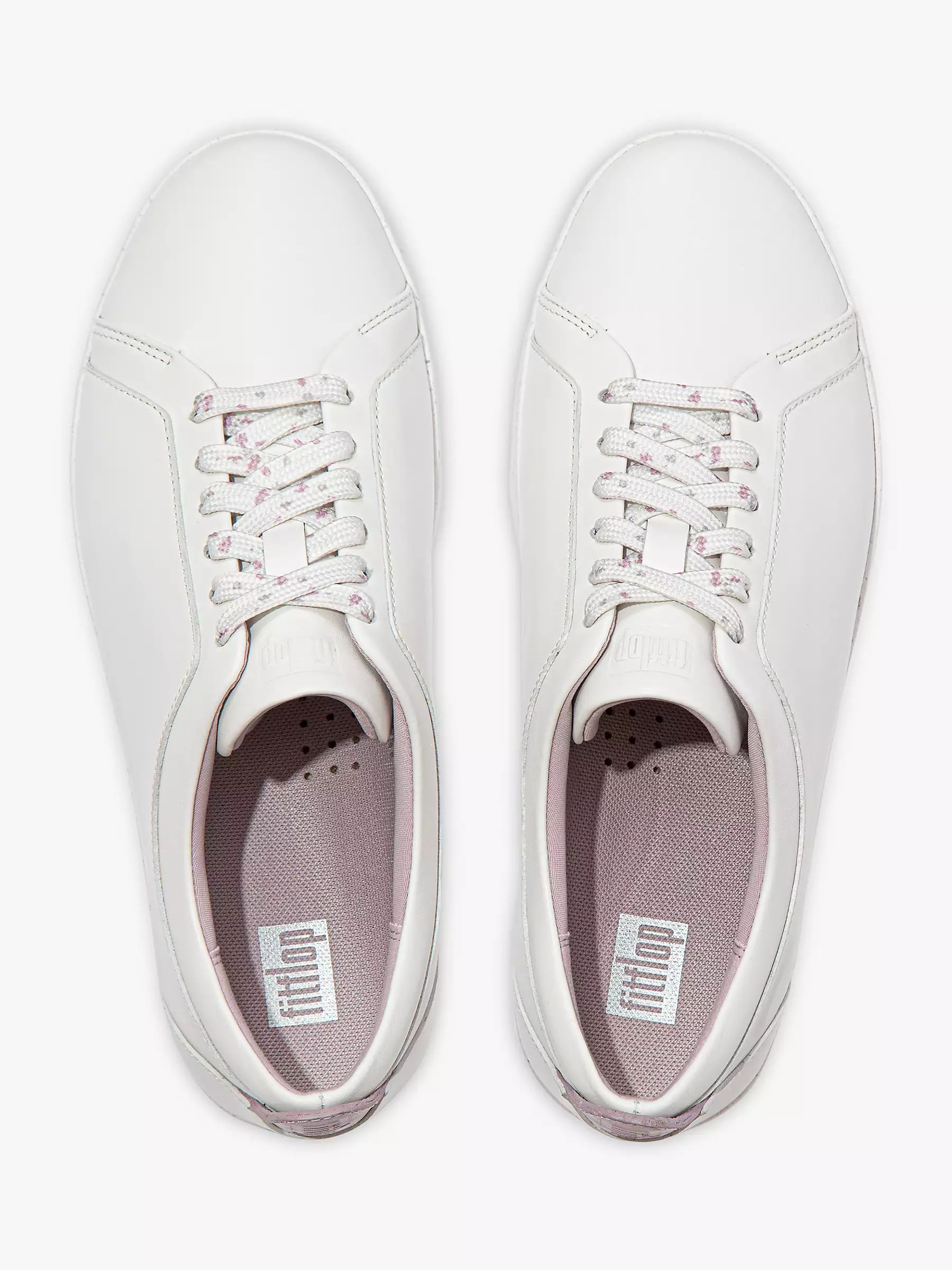 FitFlop Rally Lace Up Leather Trainers, Urban White Mix | John Lewis (UK)