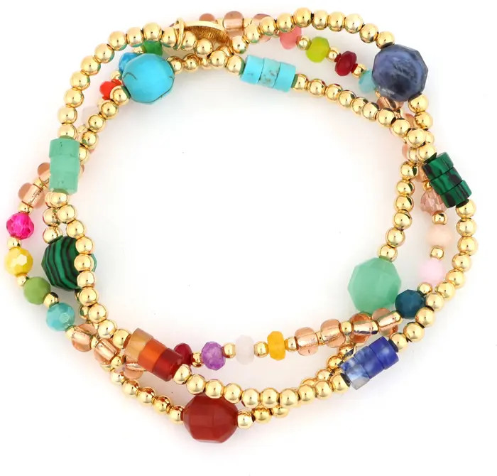 Set of 3 Beaded Stretch Bracelets | Nordstrom