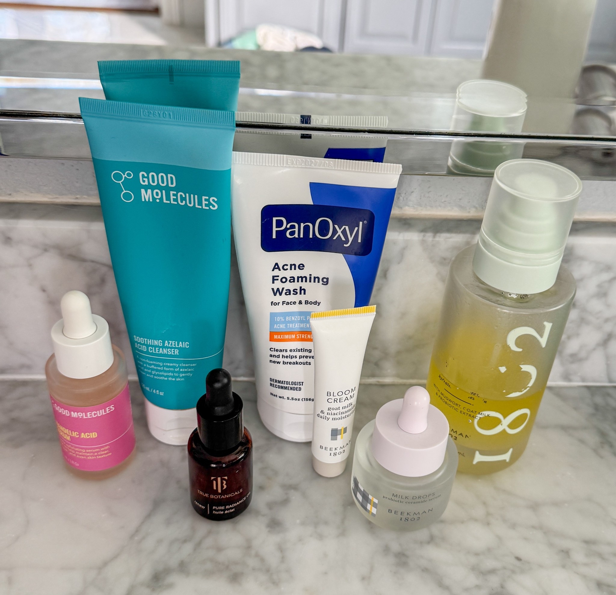 Perimenopause has wrecked my skin and given me cystic acne all over my chin! I switched to these non-toxic & mostly affordable products (benzoyl peroxide products at night, mandelic acid in the morning), and it finally cleared up!

#LTKOver40 #LTKmorningroutine #LTKBeauty