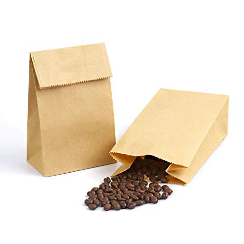 Kslong Mini Brown Paper Bags, 50pcs Small Kraft Paper Bags 1 LB 3.5x2.2x6.7” Baby Shower Wedding Favor Bags Candy Popcorn Treat Bag Bread Cookie Snack Thank You Gift Wrapping Bag Bulk (Brown 2) | Amazon (US)