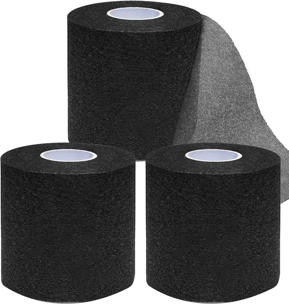 ADMITRY Pre Wrap Tape Athletic,3 Rolls X 22 Yards Black Prewrap | Amazon (US)
