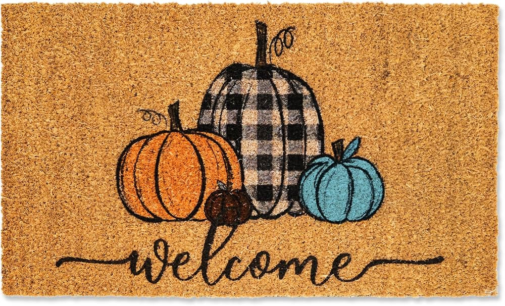 Whaline Fall Door Mats Natural Coir Welcome Doormat Rectangle Front Door Rugs 16 x 28 Inch | Amazon (US)
