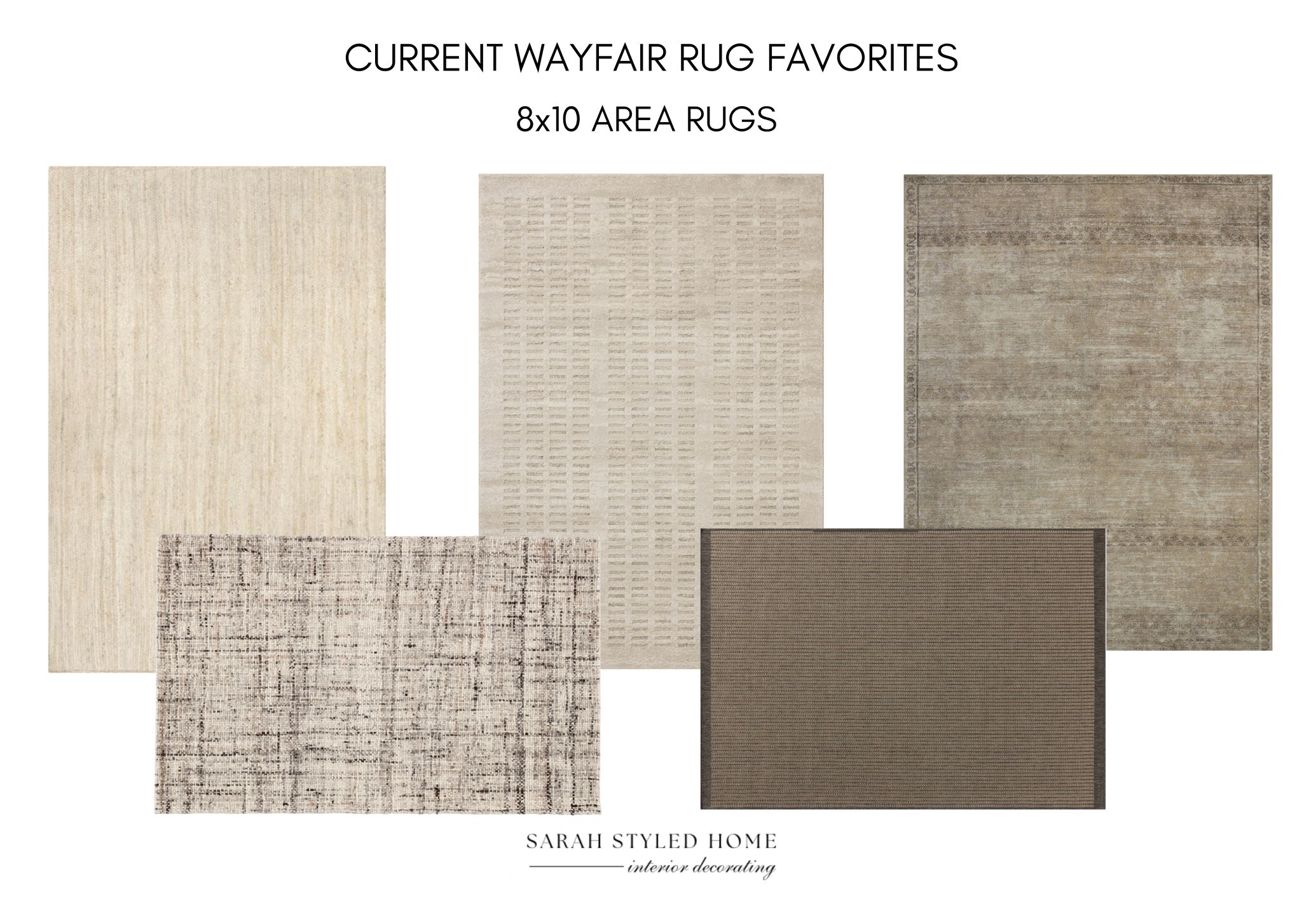 My current l favorite @wayfair rugs! I have these rugs in my own home and in my clients!  I really love a neutral rug, such a good base to any home! 

#ad #wayfair #wayfairpartner #homedecor #neutralrugs #arearugs 

#LTKHome