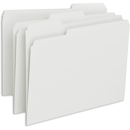 Smead File Folder, 1/3-Cut Tab, Letter Size, White, 100 per Box (12843) | Walmart (US)