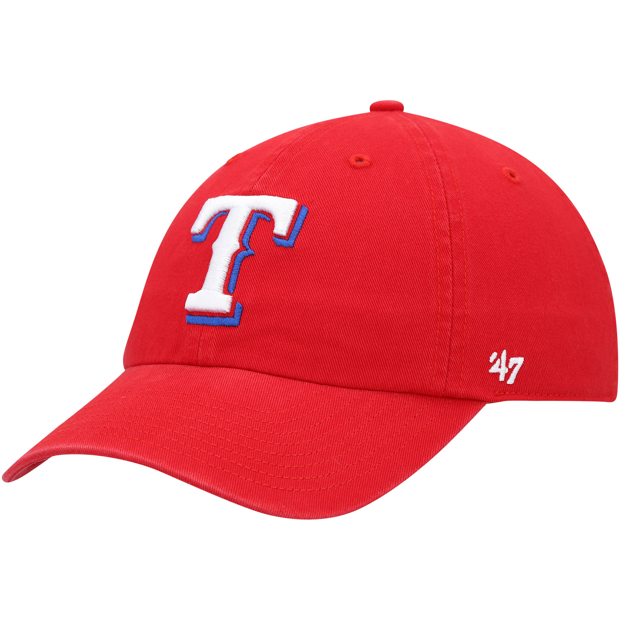 Men's '47 Red Texas Rangers Clean Up Adjustable Hat | Fanatics