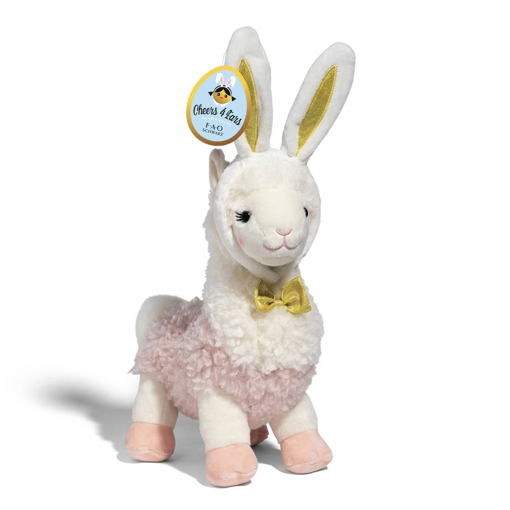 FAO Schwarz Easter Toy Plush 12.5"" Llama with Bunny Ears | Target