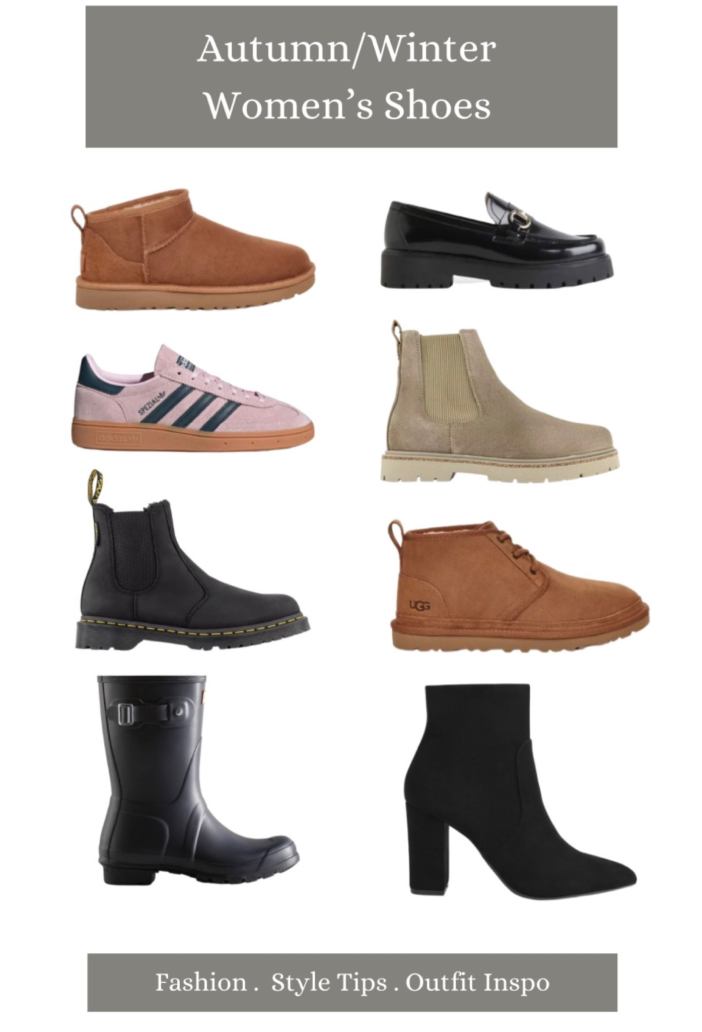 #autumnfashion #autumn #winter #fall #falltrends #autumntrends #boots #shoes #womensfashiontrends #womensfashion #trainers #sneakers #hunterwellies #hunterboots  #loafers #drmartens #style #fashion #fashionista #fashionstyle #fashiontrend 

#LTKU #LTKstyletip #LTKshoecrush