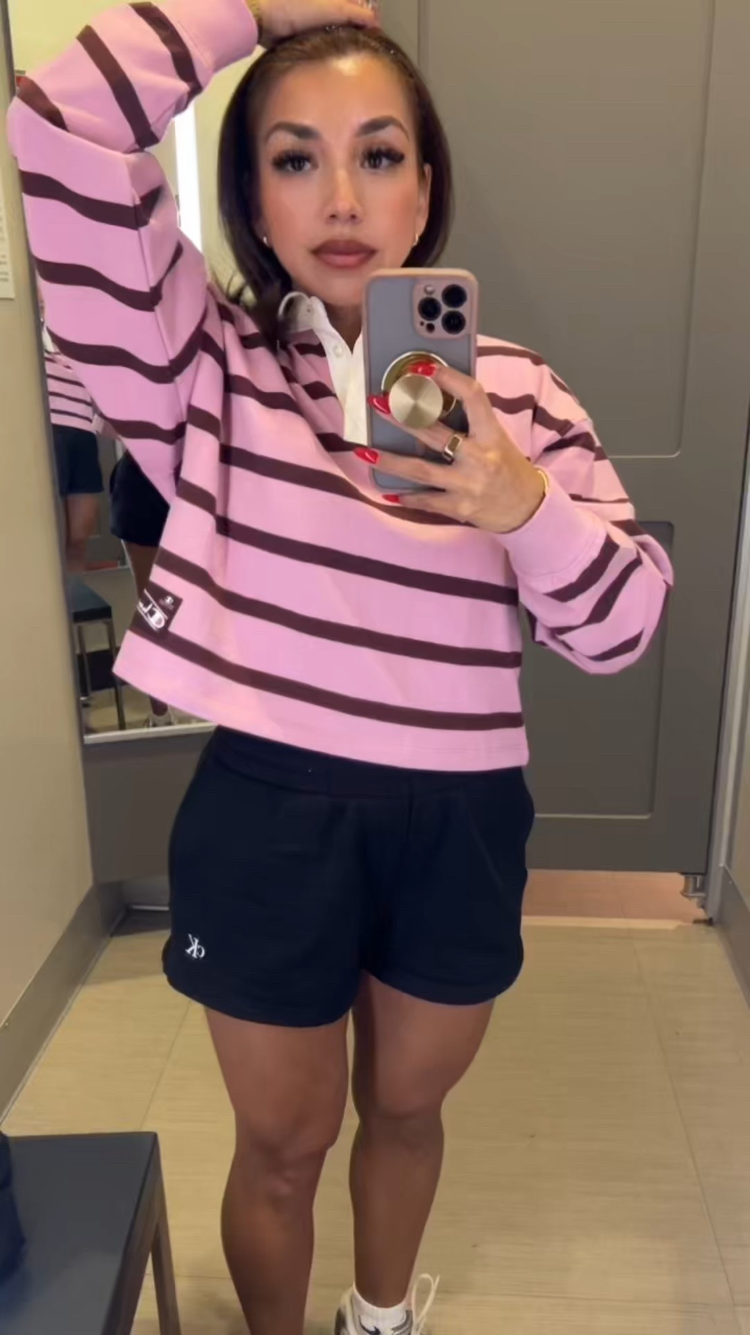 Rugby but make it cute? I have on a XS and I love the fit. It's the right amount of crop and boxy fit without being too oversized. 

#LTKStyleTip #LTKPetite #LTKFindsUnder50