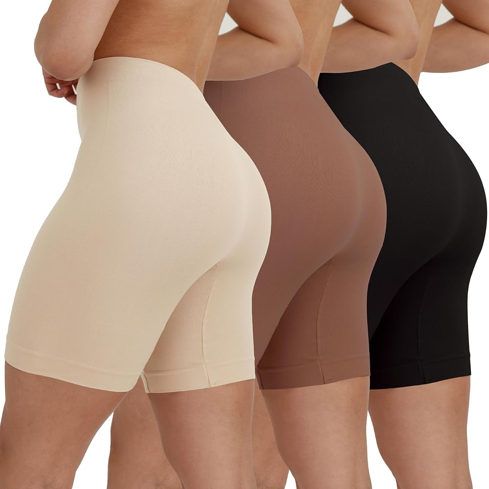 INNERSY Anti Chafing Shorts Women Under Dress Skirt Modesty Shorts Ladies Smooth Slip Short 3 Pac... | Amazon (UK)