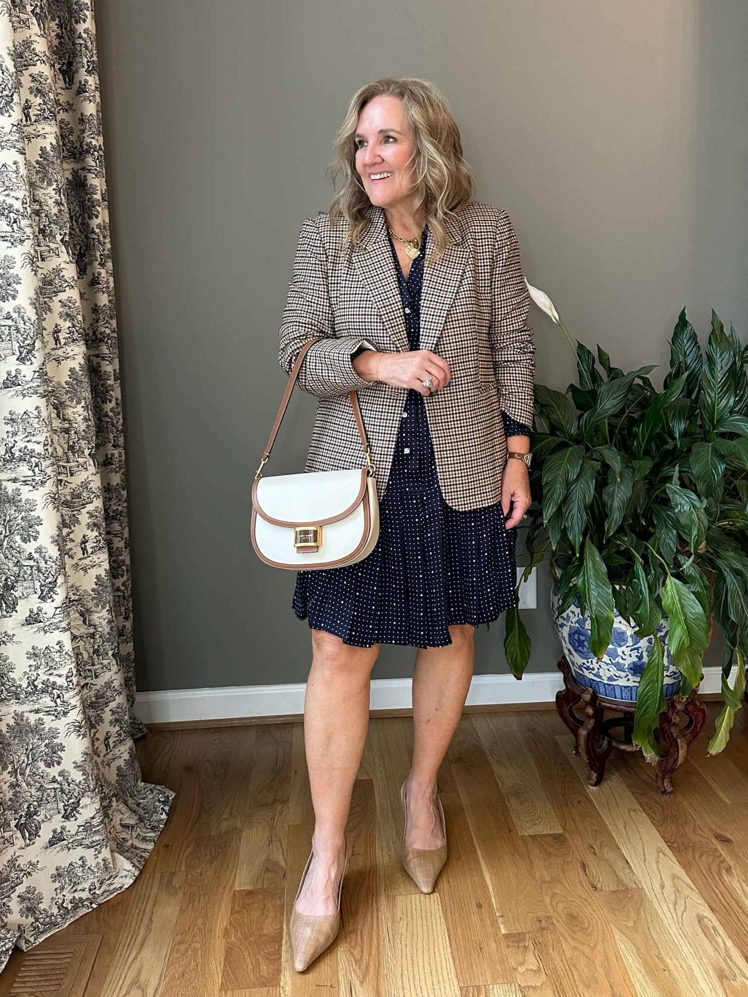 Can you believe Walmart? 

Wearing a large in both the jacket and dress, my larger size. I love these slingbacks. They make your legs look longer and slimmer. And I replaced the belt with my splurge belt. But I’ll link another too. 

Walmart fashion office outfit fall work outfit 

#LTKMidsize #LTKOver40 #LTKFindsUnder50