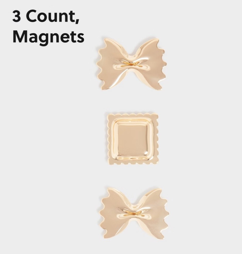 Pasta magnets in gold. So cute for fridge 

#LTKGiftGuide #LTKHome #LTKfoodie