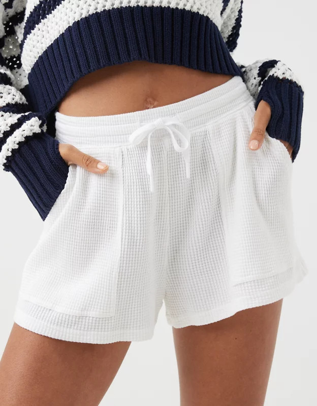 OFFLINE By Aerie Wow! Waffle High Waisted Shorts | Aerie