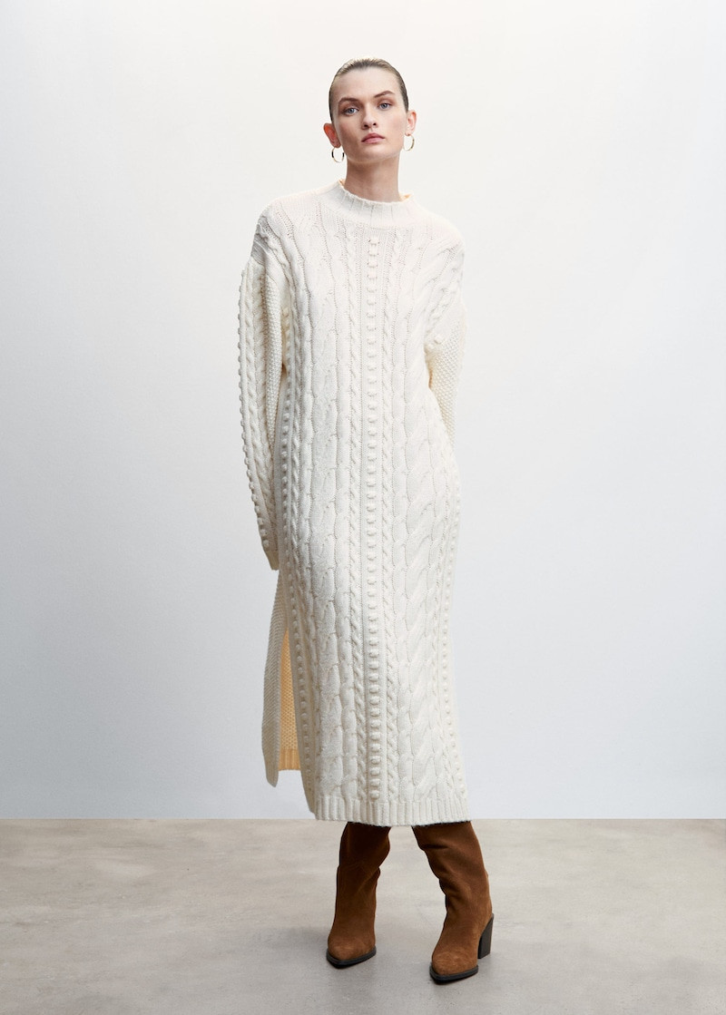 Knit long dress -  Women | Mango USA | MANGO (US)