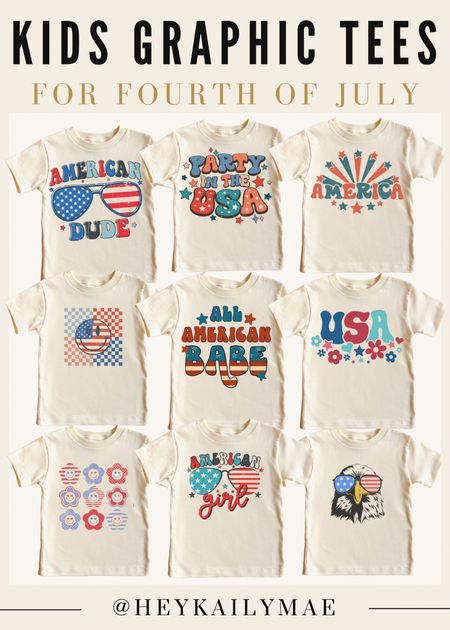 Fourth of July graphic tees for kids on Etsy! 🇺🇸❤️🤍💙 | graphic tees, kids graphic tees, etsy finds, patriotic wear, Fourth of July outfits for kids, kids Fourth of July outfits, Fourth of July shirts for kids, outfit inspo, Fourth of July, 4th of July, kids patriotic, kids graphic shirts, Etsy finds for kids. 

#LTKunder50 #LTKSeasonal #LTKkids