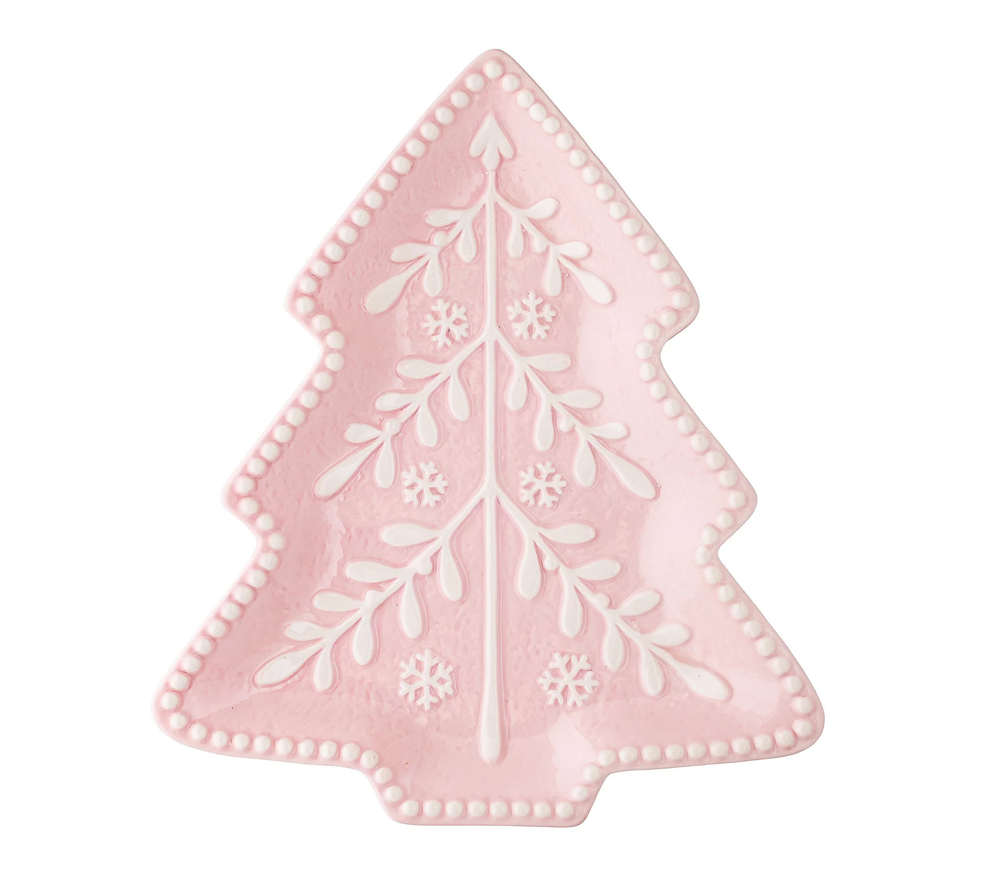 10 Strawberry Street Pink Christmas Tree Platte r | QVC