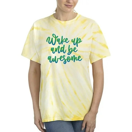 Wake Up And Be Awesome Tie Dye Cyclone Women -Smartprints Designs Female XX-Large | Walmart (US)