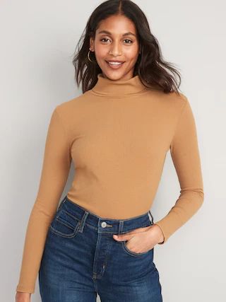 Rib-Knit Turtleneck Top for Women | Old Navy (US)